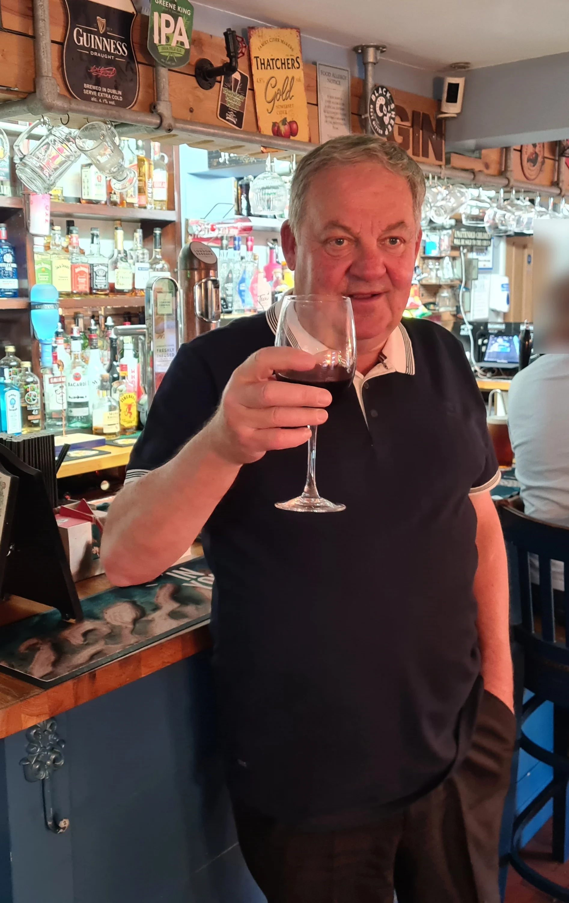 Neill MacKenzie in a traditional British pub